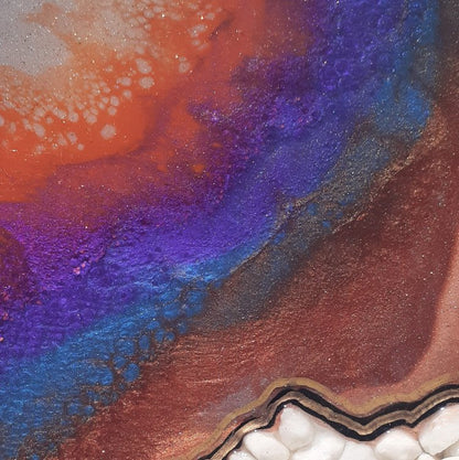 Earth's Flow Resin Geode Art