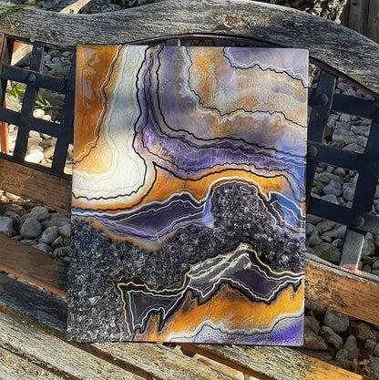 Purple Rain Resin Geode Art