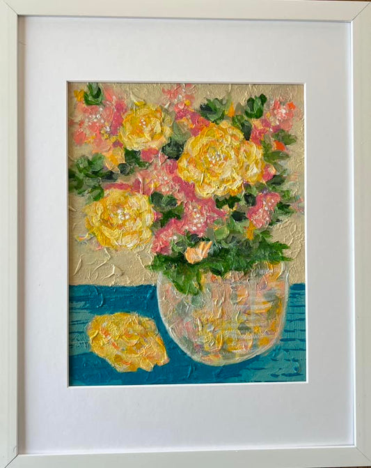 Still Looking Good Even After Losing A Petal, Original Floral Painting