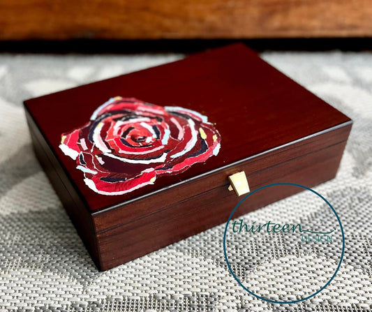 "Paper Rose" Paper Art Treasure Box