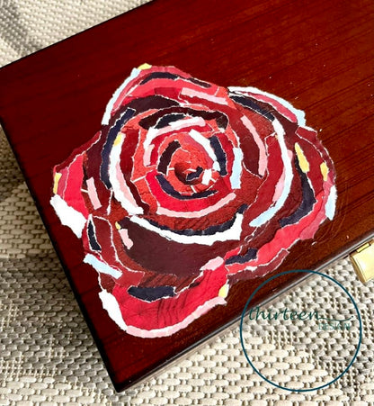 "Paper Rose" Paper Art Treasure Box