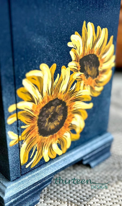 "Sunflowers" Original Hand-Painted Jewelry Box