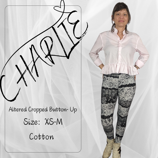 Charlie - Cropped Ruffle Button-Up