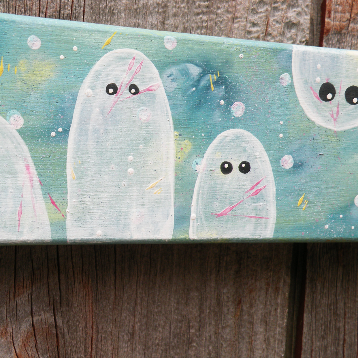 Ghostie Gang - Hand Painted Shelf Sitter