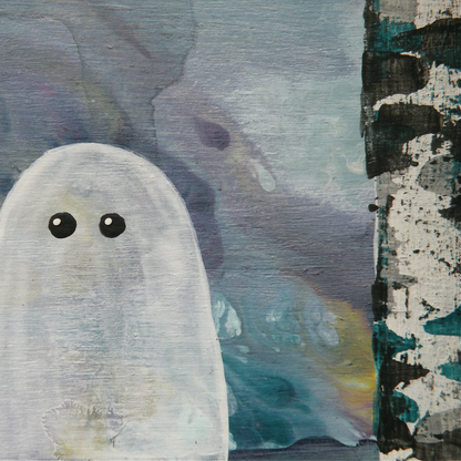 Hide and Seek Ghosties - Hand Painted Shadowbox