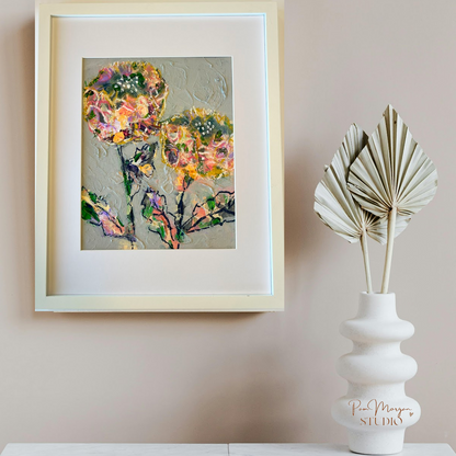 Loving Some Roses Original Mixed Media Floral Painting