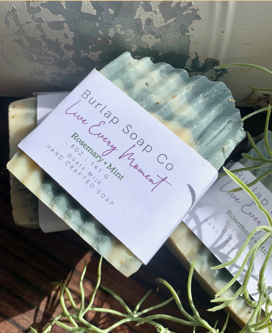 Rosemary + Mint Goats Milk Artisan Handcrafted Soap