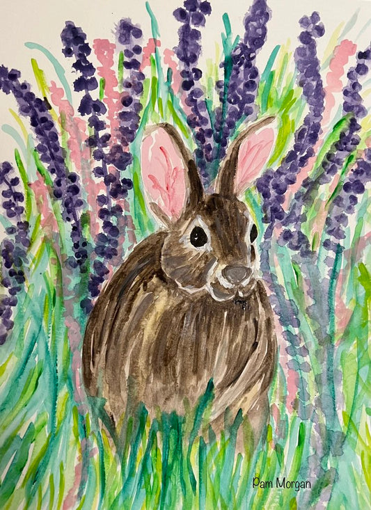 Bunny in the Garden Giclee Fine Art Print