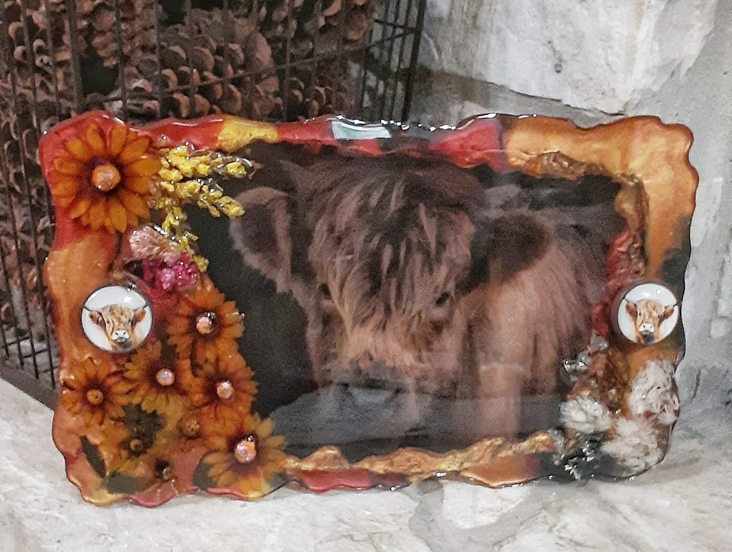 Highland Cow Resin Tray