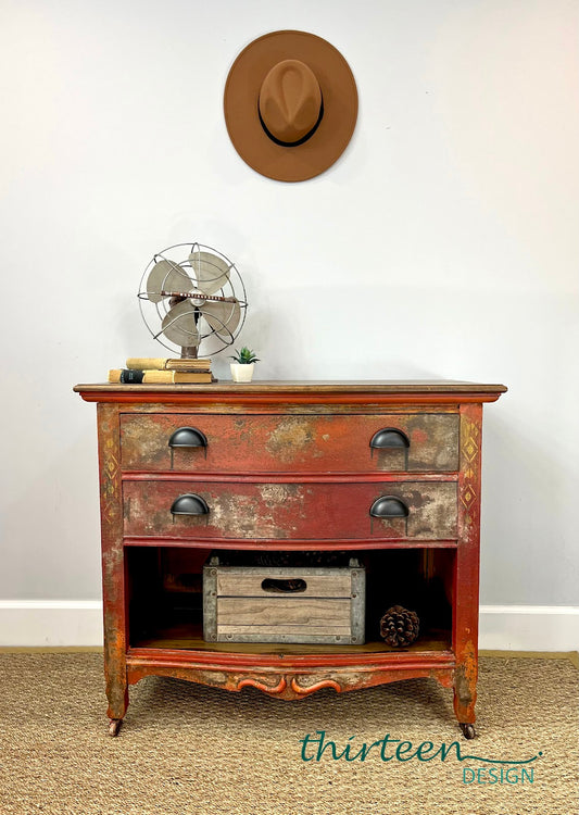 "Painted Desert" Upcycled Functional Furniture Art