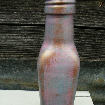 Purple, Blue & Copper Upcycled Bottle Vase